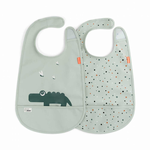 Done By Deer Haklapp 2-pack Croco Green