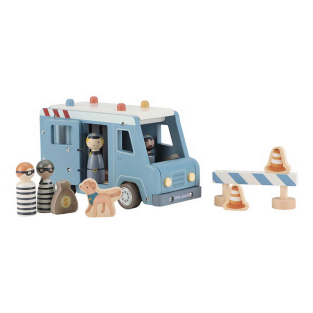 Little Dutch Polisbil med träfigurer