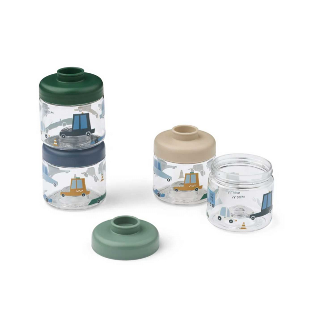 Liewood Barnmatlådor 4-Pack Cars/Sandy