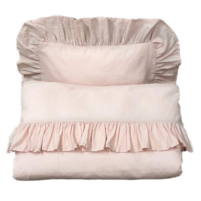 Mini Dreams Påslakanset Spjälsäng Volang Pink