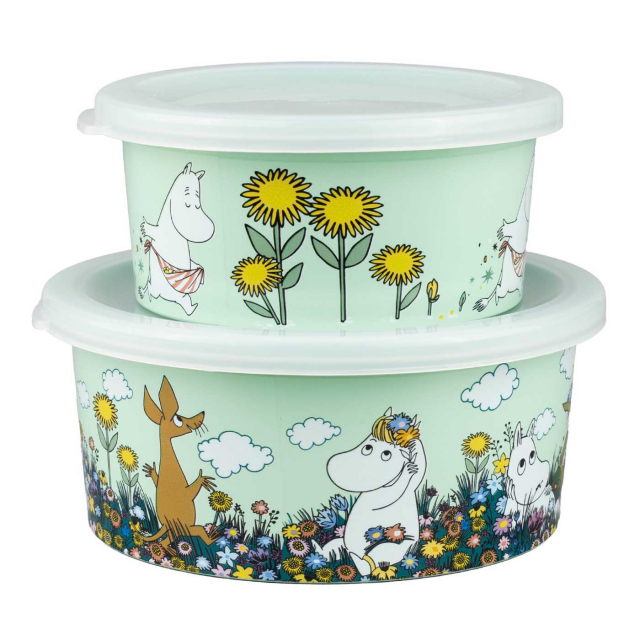 Mumin Äng Snackbox 2-pack Grön