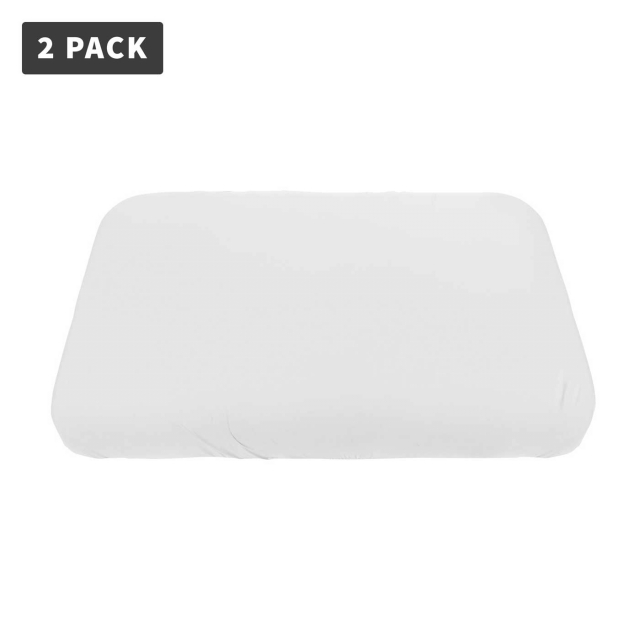 Sebra Dra-på-lakan Jersey 2-pack Vit