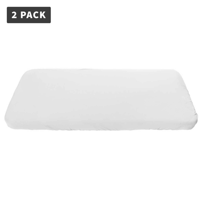 Sebra Dra-på-lakan Jersey 70x160 2-pack Vit