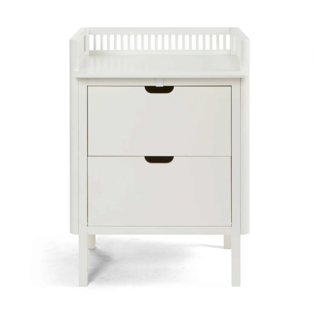 Sebra Skötbord med lådor Classic White