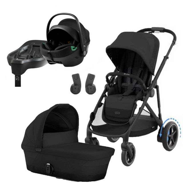 Cybex E-Gazelle + Axkid GoKid Babyskydd +Bas
