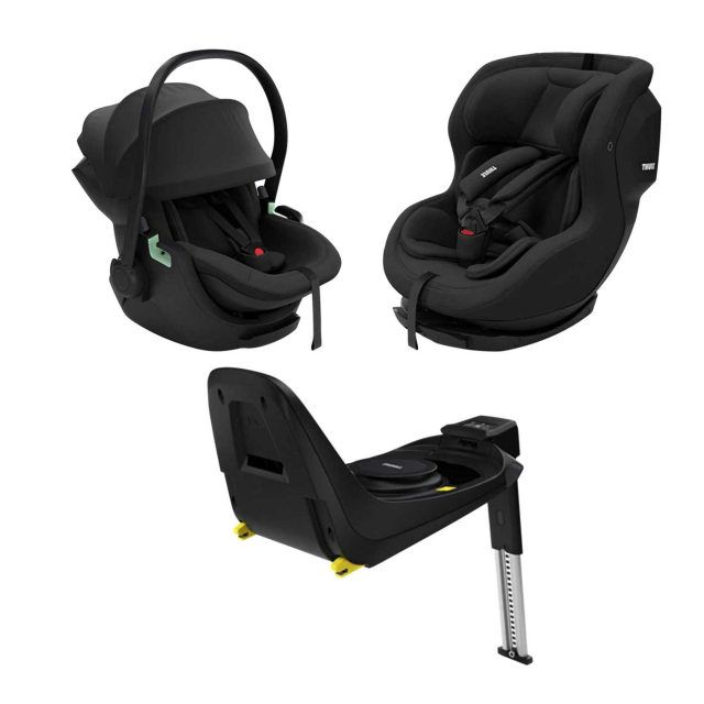 Thule Maple Babyskydd + Elm Bilbarnstol + Alfi Bas