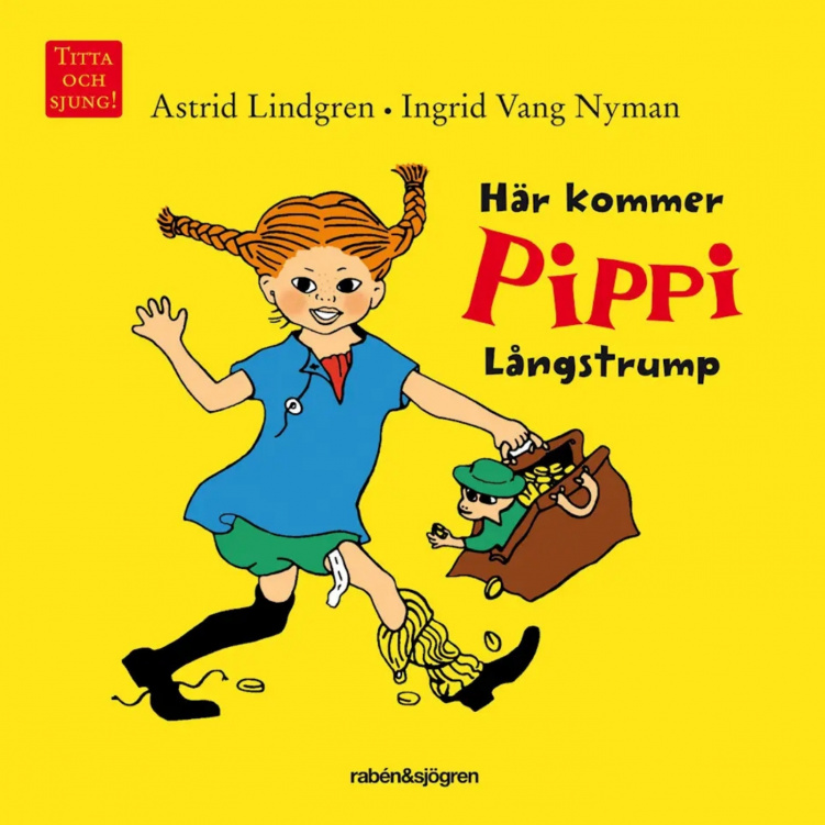 Pekbok Här kommer Pippi Långstrump i gruppen Leksaker / Barnböcker hos Bonti (9789129671100)