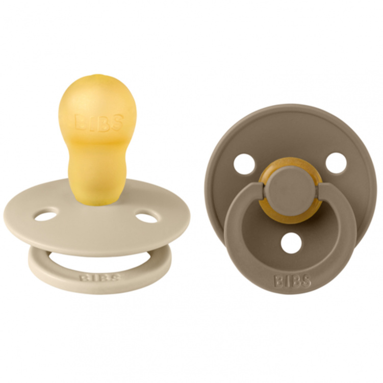 BIBS Napp Colour Latex 2-pack 18+ mån Vanilla/Dark Oak i gruppen Babytillbehör / Nappar och tillbehör / Nappar 6 månader + hos Bonti (BIBS130240)