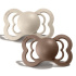 BIBS Napp Supreme Silikon 2-pack 0-6 mån Vanilla/Dark Oak i gruppen Babytillbehör / Nappar och tillbehör / Nappar 0-6 månader hos Bonti (BIBS160336)
