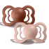 BIBS Napp Supreme Silikon 2-pack 0-6 mån Woodchuck/Blush i gruppen Babytillbehör / Nappar och tillbehör / Nappar 0-6 månader hos Bonti (BIBS160337)