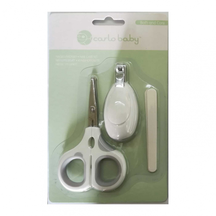 Carlo Baby Nagelvårdsset med sax i gruppen Babytillbehör / Sköta / Hygienartiklar hos Bonti (CABA102664)