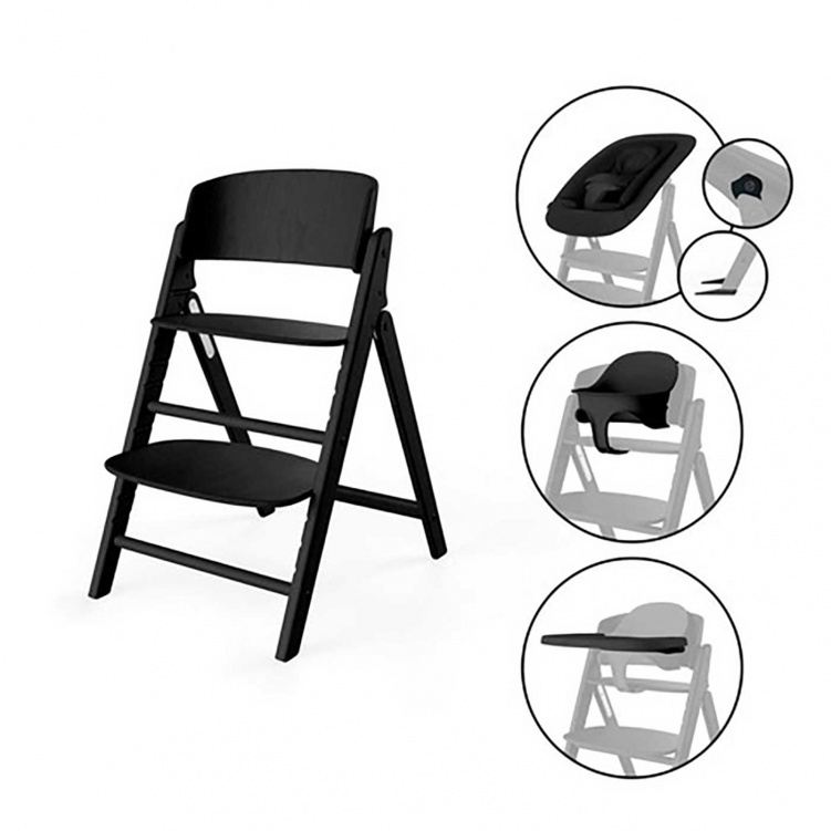 Cybex Click & Fold 4-i-1 Matstol Stunning Black i gruppen Möbler och inredning / Matstolar och tillbehör / Cybex Click & Fold hos Bonti (CYBE524000845)