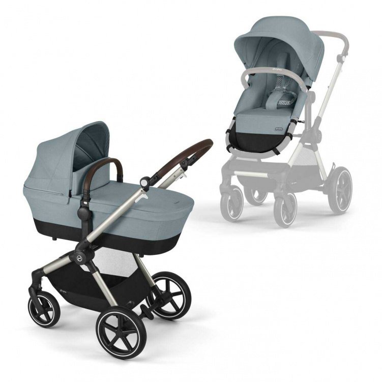 Cybex Eos Lux Duovagn Stormy Blue i gruppen Barnvagnar / Varumärken / Cybex / Cybex Eos hos Bonti (CYBE524001283)