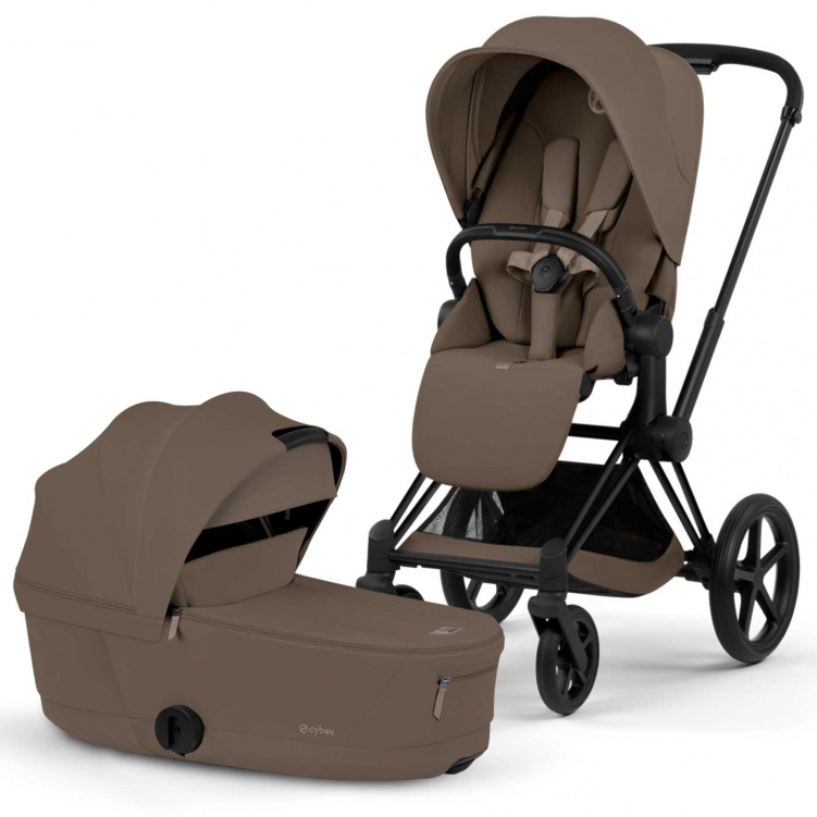 Cybex Priam 2026 Duovagn Matt Black/Coconut Brown i gruppen Barnvagnar / Varumärken / Cybex / Cybex Priam hos Bonti (CYBE526001485)