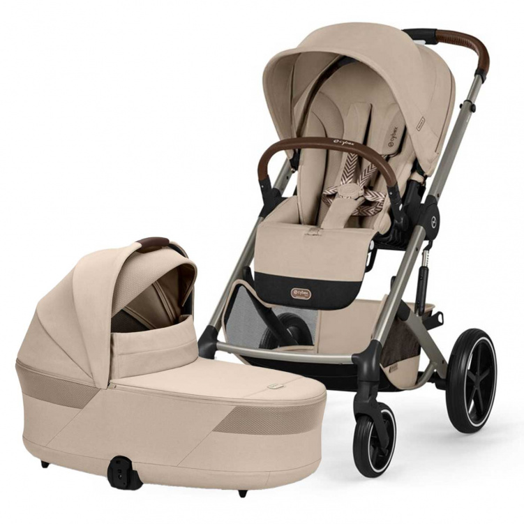 Cybex Balios S Lux 2026 Duo med Cot S Almond Beige i gruppen Barnvagnar / Varumärken / Cybex / Cybex Balios S hos Bonti (CYBE526001671)
