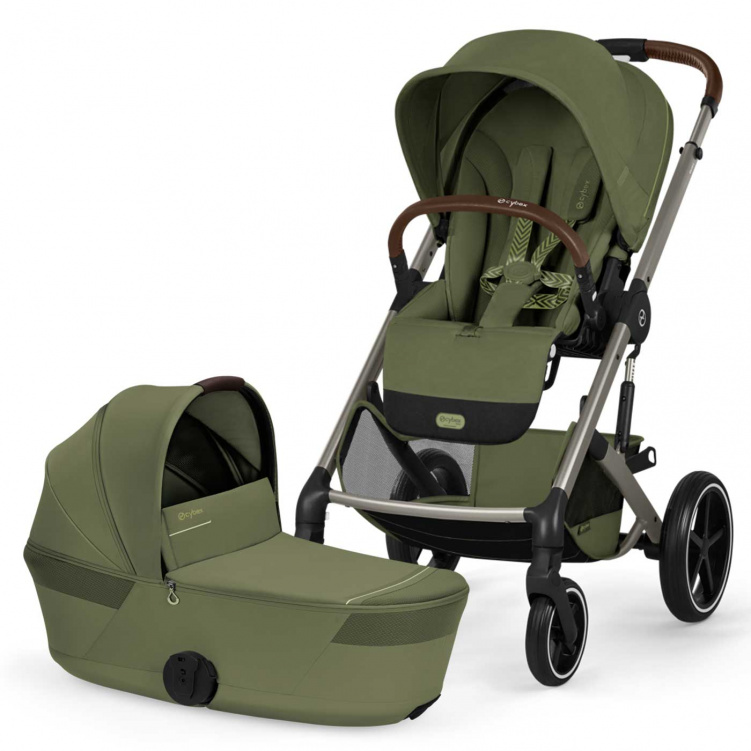 Cybex Balios S Lux 2026 Duo med Fold-Cot Moss Green i gruppen Barnvagnar / Varumärken / Cybex / Cybex Balios S hos Bonti (CYBE526001695)