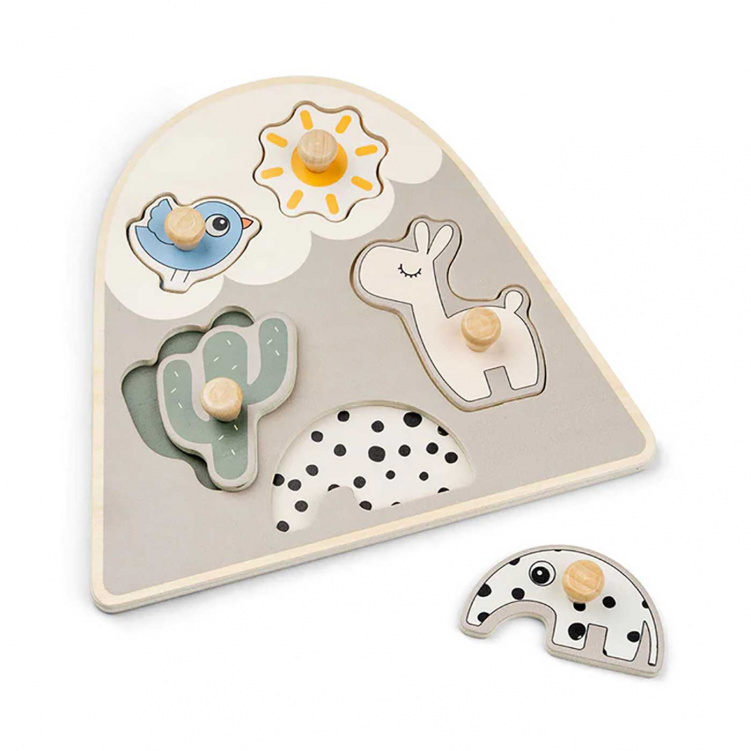 Done by Deer Knoppussel Lalee Sand i gruppen Leksaker / Spel och pussel / Knoppussel och figurpussel hos Bonti (DOBD4834669)