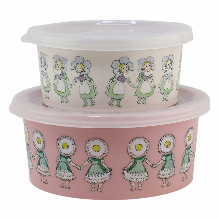 Elsa Beskow Blomsterfesten Snackbox 2-pack i gruppen Babytillbehör / Äta och mata / Matförvaring hos Bonti (ELBE3101)