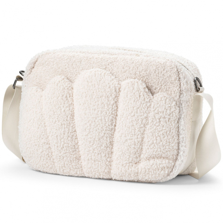 Elodie Skötväska Cross Body White Bouclé i gruppen Barnvagnar / Barnvagnstillbehör / Skötväskor hos Bonti (ELOD50670211203NA)