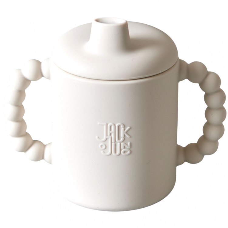 Jack o Juno Bubble Sippy Cup Cream i gruppen Babytillbehör / Äta och mata / Muggar, flaskor och glas hos Bonti (JAJUD447CR-O)