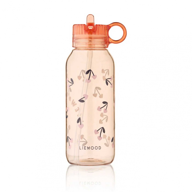 Liewood Yang Tritan Vattenflaska 500 ml Cherry Heart/Rosey i gruppen Babytillbehör / Äta och mata / Muggar, flaskor och glas hos Bonti (LIEWLW20631-2785)