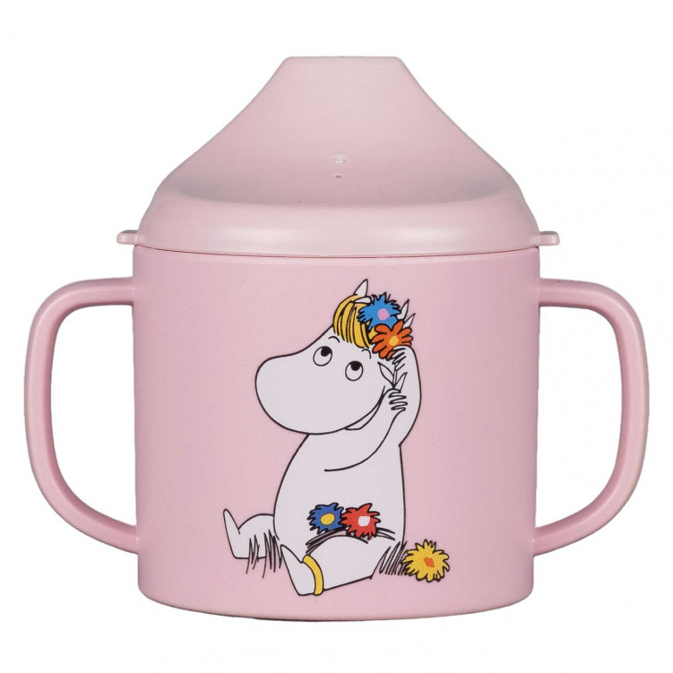 Mumin Äng Pipmugg Rosa i gruppen Babytillbehör / Äta och mata / Muggar, flaskor och glas hos Bonti (MUMI6678)