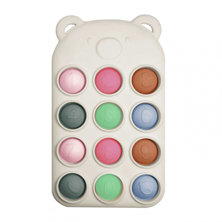 Nattou Soft Silicone Bitleksak Pop-it Remote i gruppen Leksaker / Babyleksaker / Bitleksaker hos Bonti (NATT41047-5)