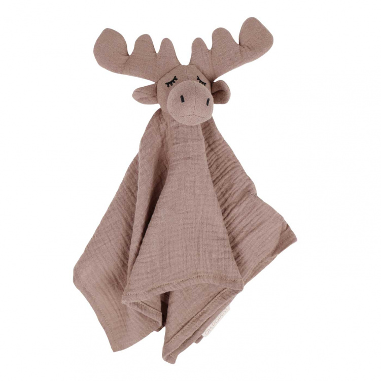 Oh Poppy Loa the Moose Muslinfilt Biscuit Brown i gruppen Babytillbehör / Sova / Babyfiltar hos Bonti (OHPO1441201)