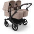 Bugaboo Donkey 6 Tvillingvagn Desert Taupe Melange i gruppen Barnvagnar / Varumärken / Bugaboo / Bugaboo Donkey 6 hos Bonti (PKT-BGBDonkey611)