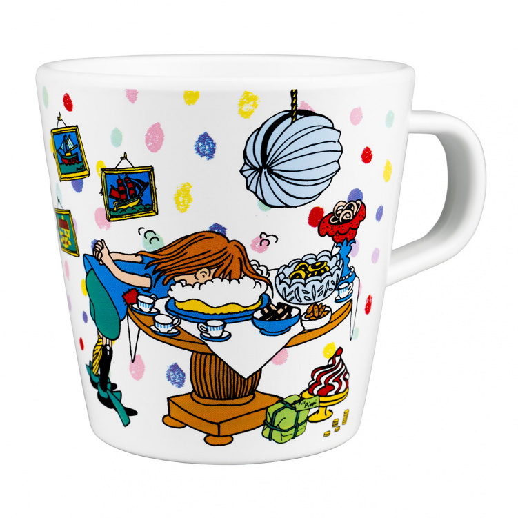 Pippi Födelsedag Mugg med handtag i gruppen Babytillbehör / Äta och mata / Muggar, flaskor och glas hos Bonti (RAST5506)