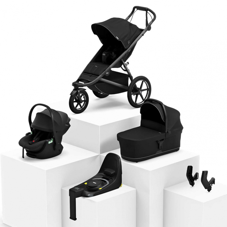 Thule Urban Glide 3 Duovagn + Thule Maple Babyskydd & Bas i gruppen Barnvagnar / Varumärken / Thule / Thule Urban Glide hos Bonti (SET-ug3ts1)