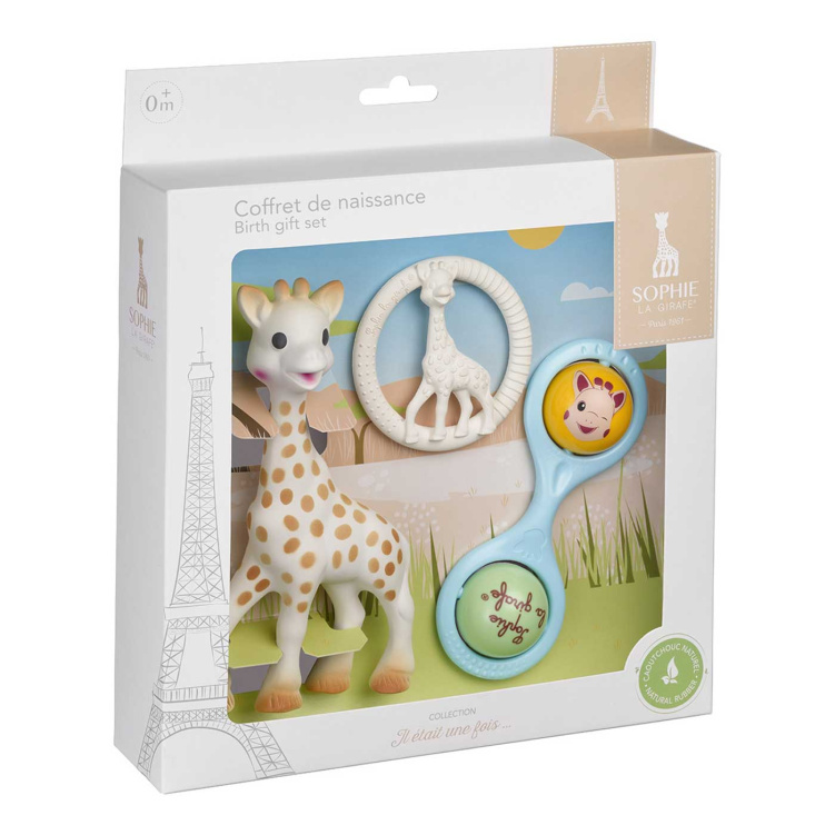 Sophie la Girafe inkl. Circle Bitring & Twist Skallra i gruppen Leksaker / Babyleksaker / Bitleksaker hos Bonti (SOLG010323)