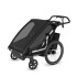 Thule Chariot Sport 2 Multisportvagn Double Black i gruppen Barnvagnar / Varumärken / Thule / Thule Chariot hos Bonti (THUL10201031)