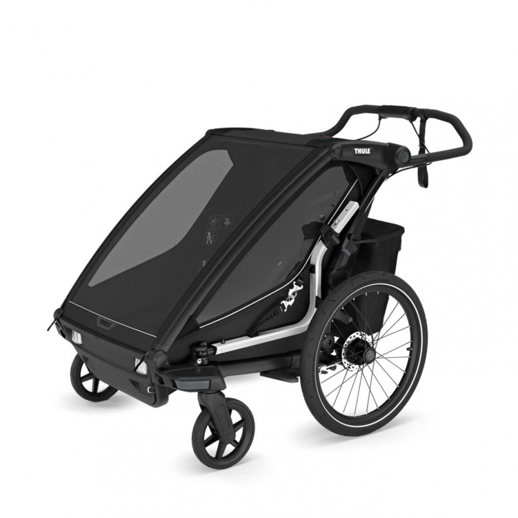 Thule Chariot Sport 2 Multisportvagn Double Black i gruppen Barnvagnar / Varumärken / Thule / Thule Chariot hos Bonti (THUL10201031)