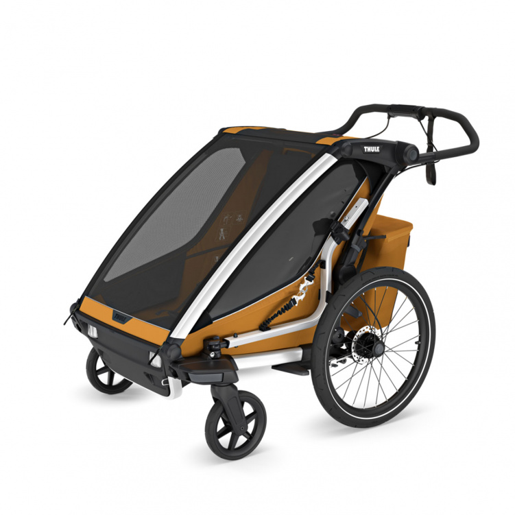 Thule Chariot Sport 2 Multisportvagn Double Natural Gold i gruppen Barnvagnar / Varumärken / Thule / Thule Chariot hos Bonti (THUL10201033)