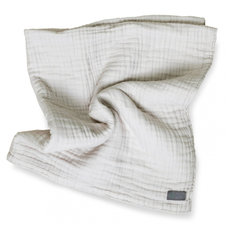 Vinter & Bloom Filt Muslin Eko Dove Grey i gruppen Babytillbehör / Sova / Bädda för sommartider hos Bonti (VIBL40044-3)
