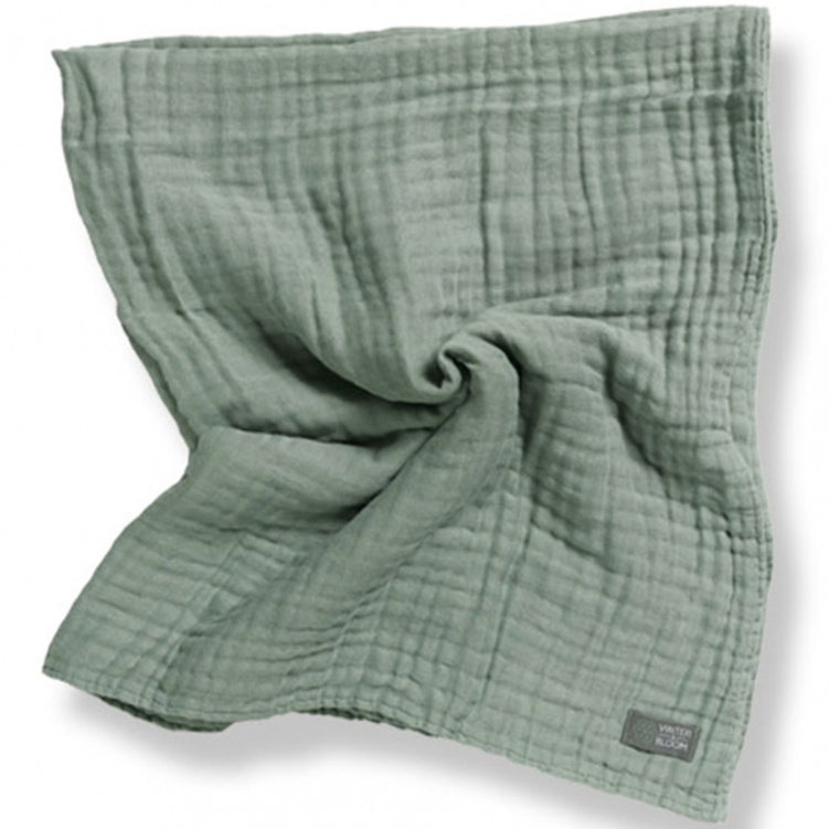 Vinter & Bloom Filt Muslin Eko Jade Green i gruppen Babytillbehör / Sova / Bädda för sommartider hos Bonti (VIBL40044-7)